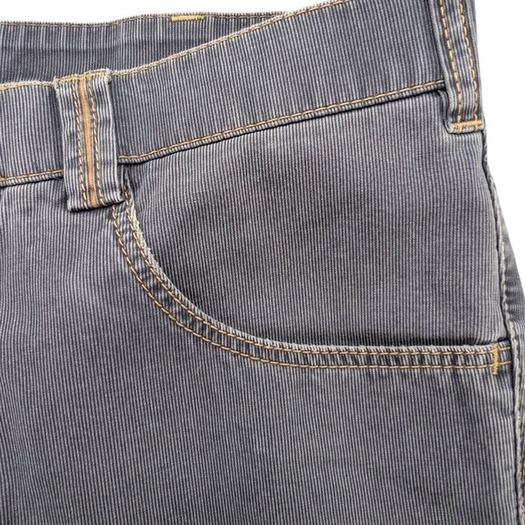 Meyer Diego Modern Chino Mens Blue Textured 5 Pocket Flat Front Pants Sz M 34x32 - Picture 12 of 13